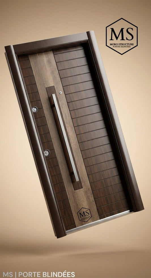 Porte Blindée Prestige 84kg Design Rayures Berkane |MS - 012 - MS | PORTE BLINDÉES