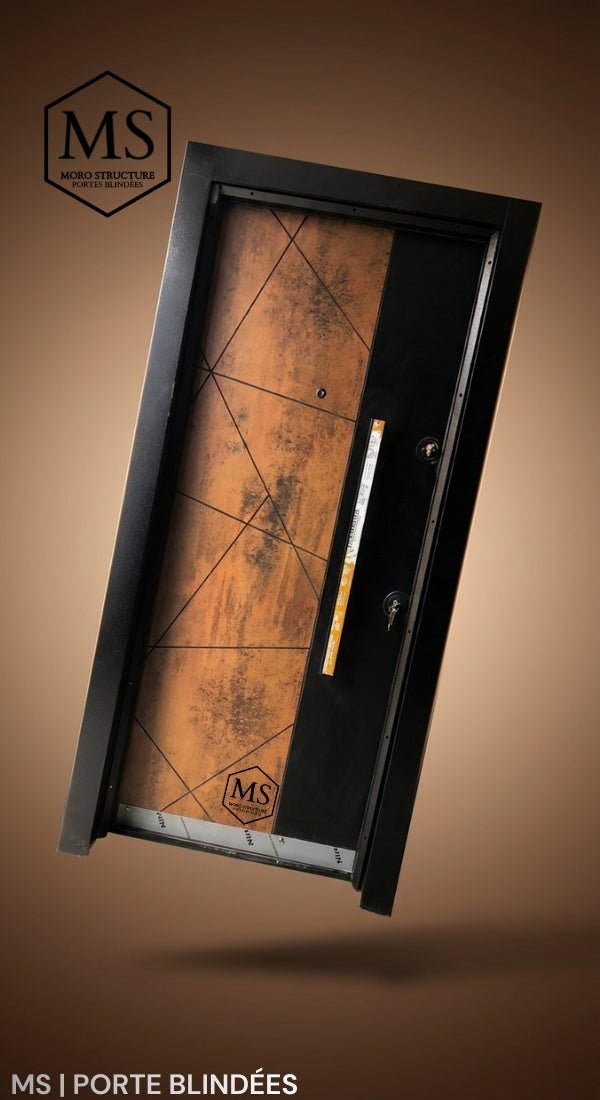 Porte blindée turque 110×215 cm | 70 kg – Gamme Prestige, Modèle design moderne|MS - 015 - MS | PORTE BLINDÉES