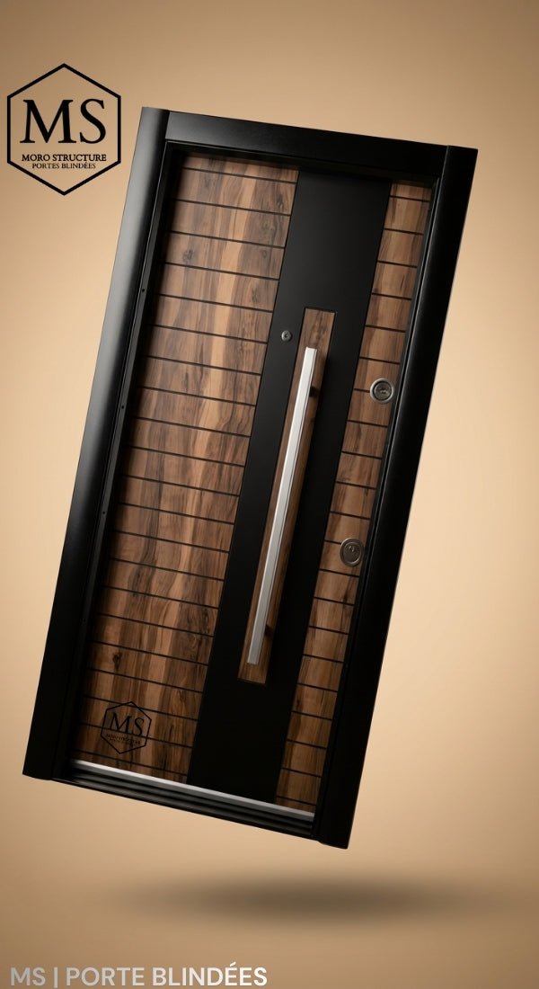 Porte d’entrée blindée turque 110×215 cm | 84 kg – Gamme Prestige, Design Moderne|MS - 08 - MS | PORTE BLINDÉES