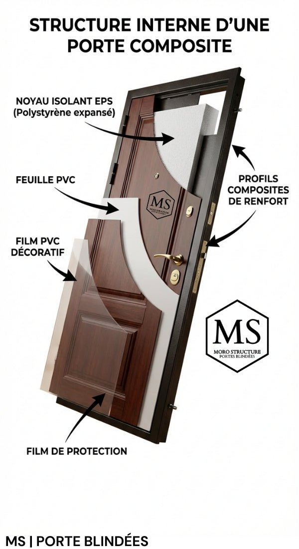Portes intérieures En PVC | Modèle W - MS | PORTE BLINDÉES
